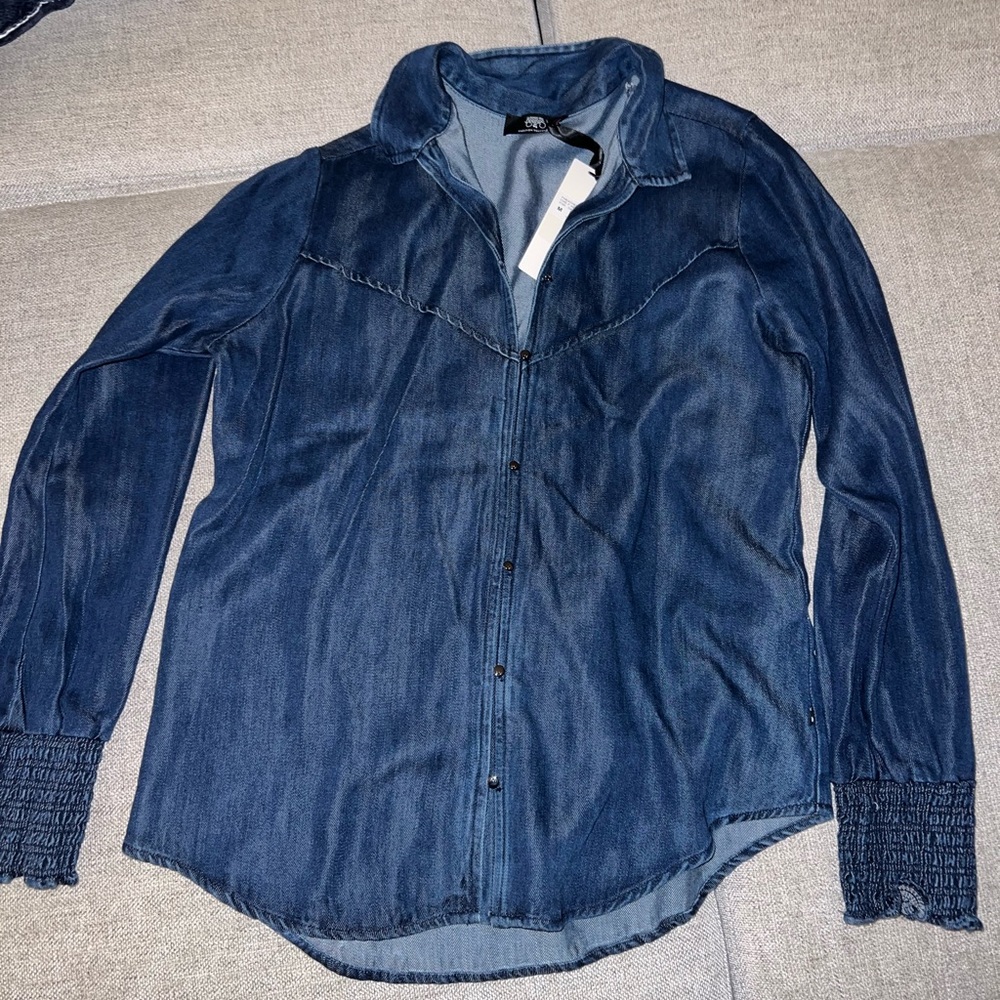 Denim Button-Up Shirt